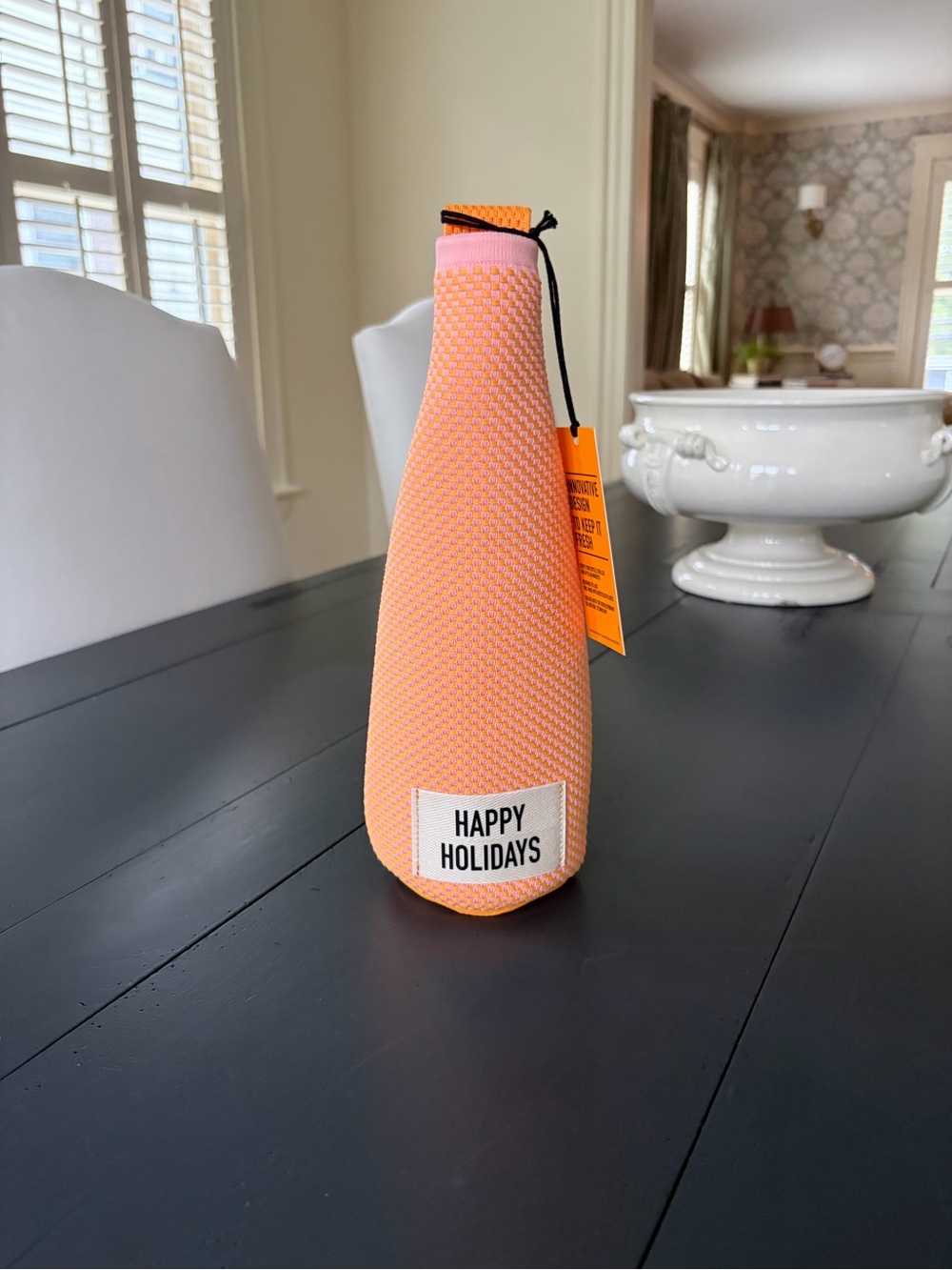 Happy Holidays Veuve Clicquot Bottle Sleeve - Neoprene Wine Cooler